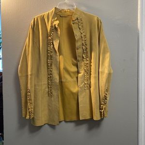 Women’s long sleeve light weight leather jacket